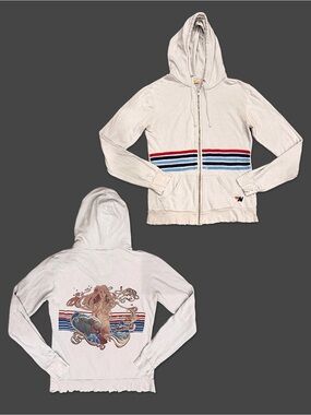 Aviator Nation Vintage Surf Goddess 5-Stripe Zip Up Hoodie